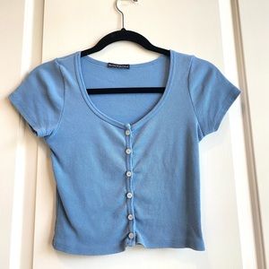 Blue crop top